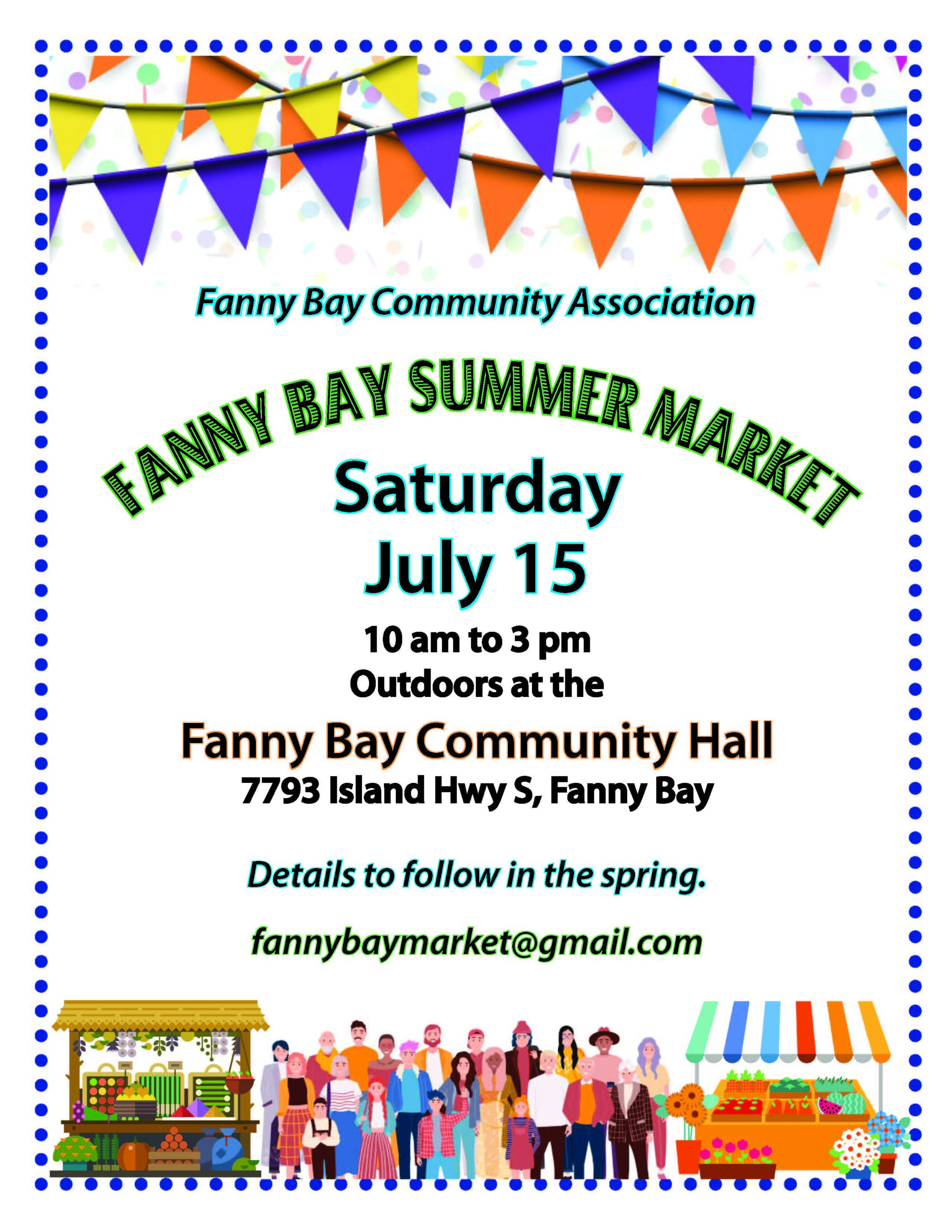Fanny Bay Summer Market on July 15, 2023