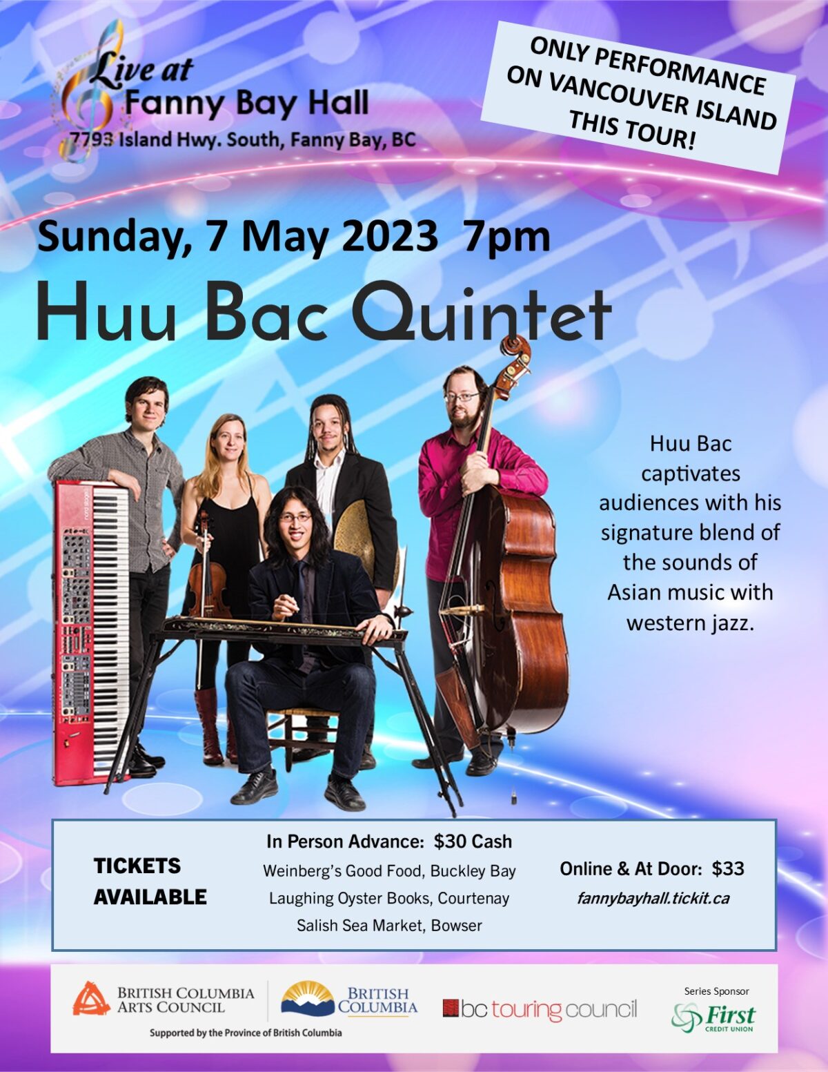 Huu Bac Concert at Fanny Bay Hall